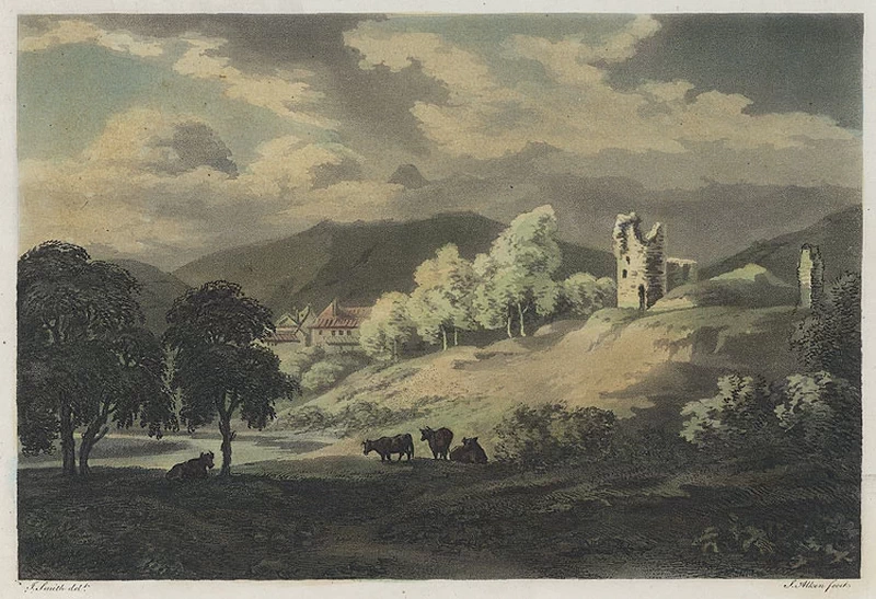 Resti del castello di Abergavenny . National library of Walles